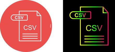 CSV Icon Design vector