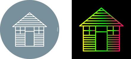 Wood Cabin Icon Design vector