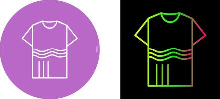 T Shirt with lines Icon Design vector