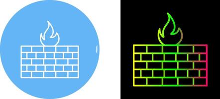 Firewall Icon Design vector