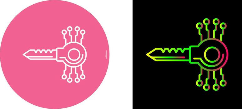 Key Code Icon Design vector