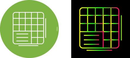 Table Data Icon Design vector