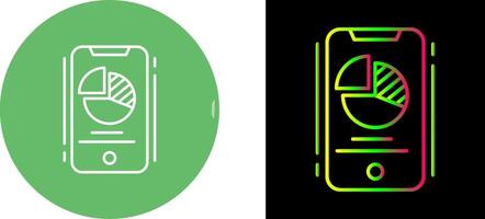 Pie Chart Icon Design vector