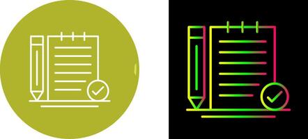 cheque notas icono diseño vector