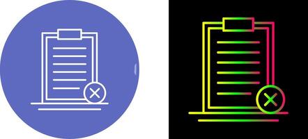 Rejected Icon Design vector