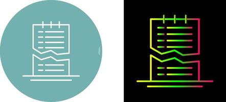 Corrupted List Icon Design vector
