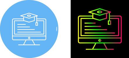 Online Learning Icon Design vector