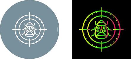 Bug Target Icon Design vector