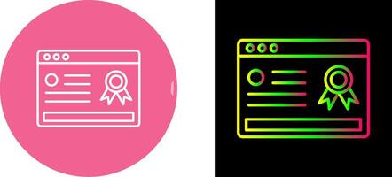 Online Certificate Icon Design vector