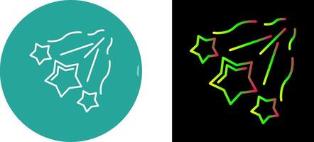 Falling Stars Icon Design vector