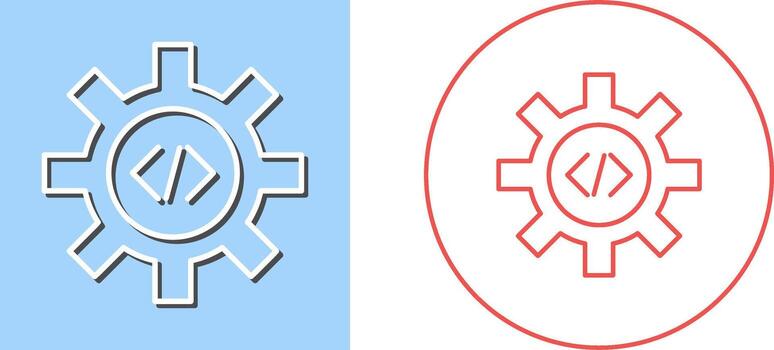 Unique Code Optimization Icon Design vector