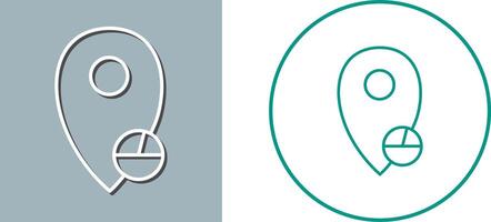 Location Statistics Icon Design vector