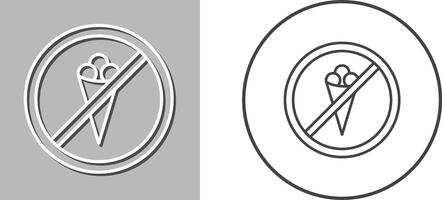 No Icecream Icon Design vector