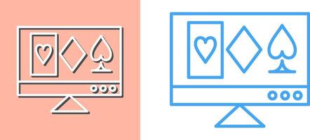 Online Gambling Icon Design vector