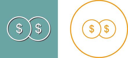 Unique Coins Icon Design vector