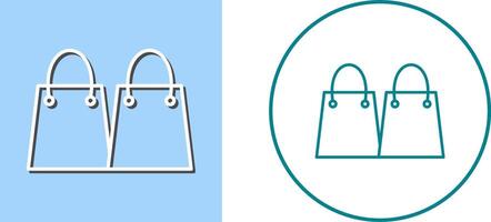 Unique Shopping Bags Icon Design vector