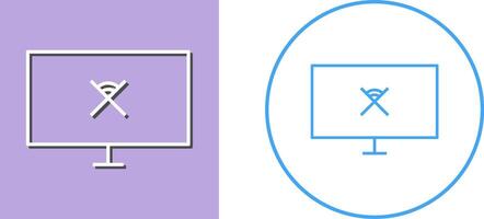 Unique Disconnected Network Icon Design vector
