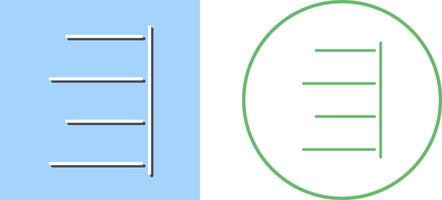 Unique Right Align Icon Design vector