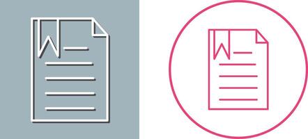 Unique Bookmarked Document Icon Design vector