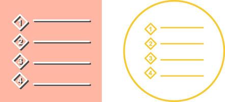 Unique Numbered list Icon Design vector