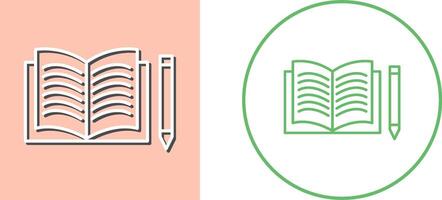 Unique Pencil and Book Icon Design vector