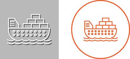 Cargo Ship Icon Design vector