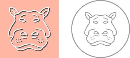 Hippo Icon Design vector