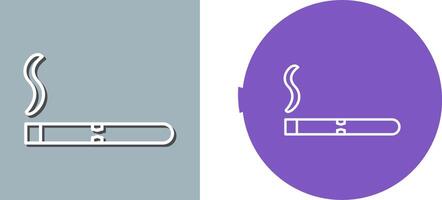 Unique Lit Cigar Icon Design vector