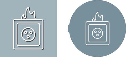 Unique Fire in Socket Icon Design vector