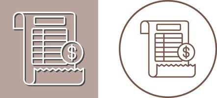 Bill Icon Design vector