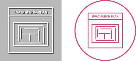 Evacuation Plan Icon Design vector