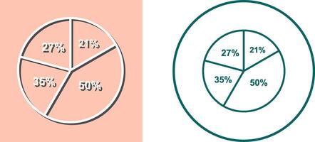 Pie Chart Icon Design vector