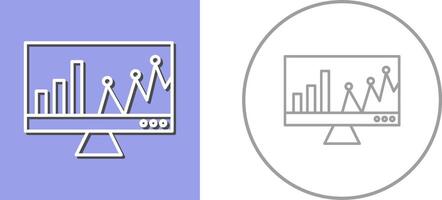 Online Stats Icon Design vector