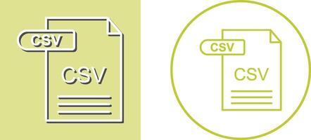 CSV Icon Design vector