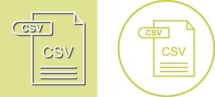 CSV Icon Design vector