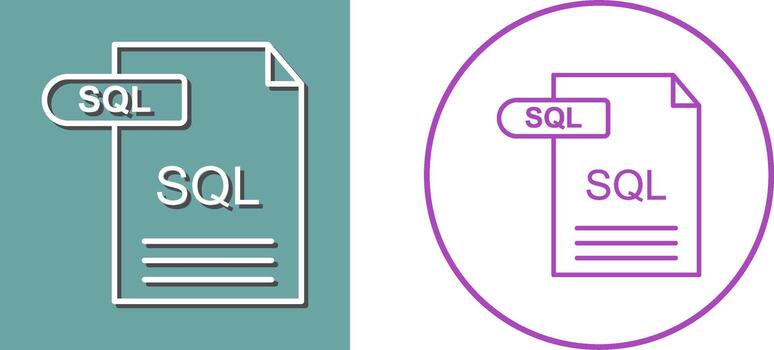 SQL Icon Design vector
