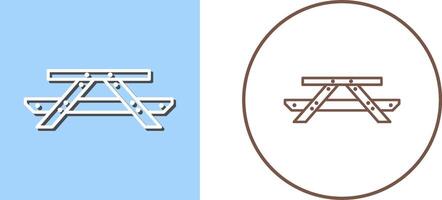 Picnic of Table Icon Design vector