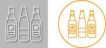 cerveza botellas icono diseño vector