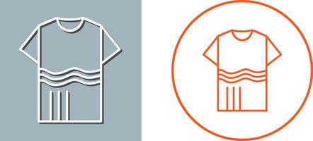 T Shirt with lines Icon Design vector