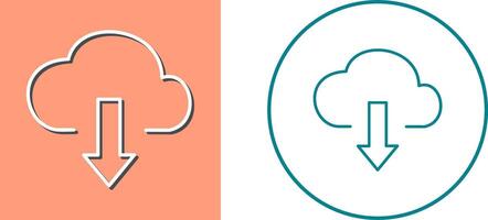 Download from Cloud Icon Design vector