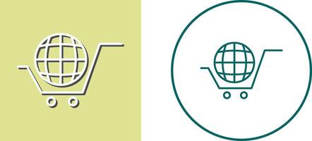 Global Shopping Icon Design vector