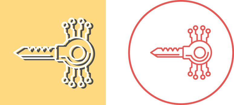 Key Code Icon Design vector