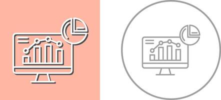 Monitoring Icon Design vector