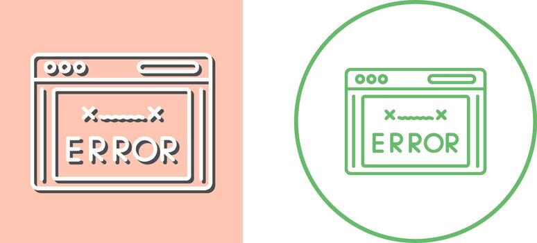 Error Code Icon Design vector