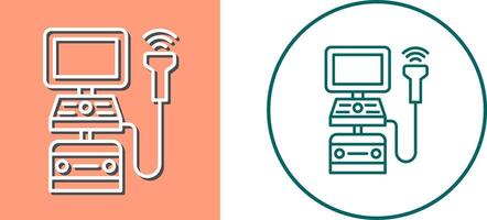 Ultrasound Machine Icon Design vector