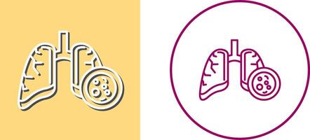 pulmón cáncer icono diseño vector