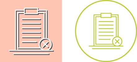 Rejected Icon Design vector