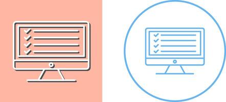 Online Checklist Icon Design vector