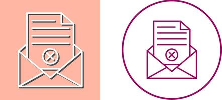 Rejection Of A Letter Icon Design vector