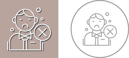 Rejected Icon Design vector